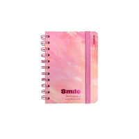 Carnet A5 rose 100 pages spirales avec élastique Pastel Series