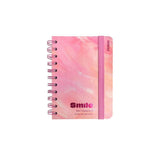 Carnet A5 rose 100 pages spirales avec élastique Pastel Series