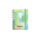 Carnet A5 vert 100 pages spirales avec élastique Pastel Series
