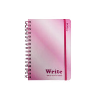 Carnet A5 rose spirale 80 pages avec élastique Glittery Series