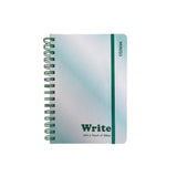 Carnet A5 vert spirale 80 pages avec élastique Glittery Series
