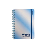 Carnet A5 bleu spirale 80 pages avec élastique Glittery Series