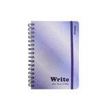 Carnet A5 violet spirale 80 pages avec élastique Glittery Series