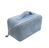Trousse cosmétique bleue grande capacité avec poignée Yunjin Brocade Series