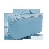 Trousse cosmétique bleue grande capacité avec poignée Macaron Series