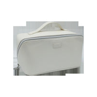 Trousse cosmétique beige grande capacité avec poignée Macaron Series
