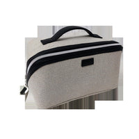 Trousse cosmétique noire grande capacité avec poignée Colorblock Series