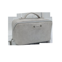 Trousse cosmétique beige grande capacité avec poignée Colorblock Series