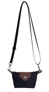 Porte-monnaie bandoulière mini noir Dumpling Series