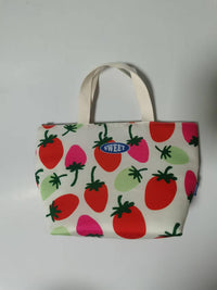 Lunch bag blanc imprimé fraise Fruits Series