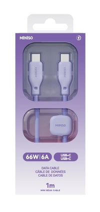 Câble de charge rapide violet silicone Mini Bean Series