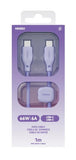 Câble de charge rapide violet silicone Mini Bean Series