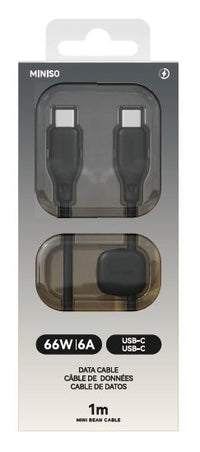 Câble de charge rapide noir CTC en silicone Mini Bean Series