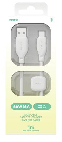 Câble de charge rapide blanc silicone Mini Bean Series