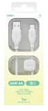 Câble de charge rapide blanc silicone Mini Bean Series