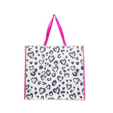Sac shopping rectangulaire tissé grande taille Léopard Animal Series