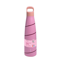 Bouteille isotherme rayures roses foncées 500ml double paroi MINISO Colorful Series