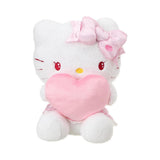 Peluche Hello Kitty tenant un coeur 50 cm en position assise Hello Kitty Saint-Valentin Collection