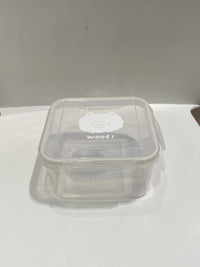 Boîte alimentaire carrée beige 825ml Animal Series