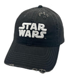 Casquette noire délavée déchirée Star Wars Collection