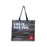 Sac shopping noir L rectangulaire tissé Miniso Series