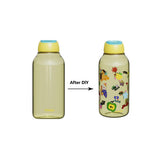 Bouteille plastique colorée jaune 600ml poignée et autocollants Colorful Series