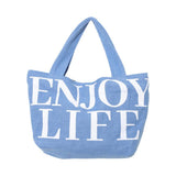 Mini sac bandoulière denim bleu clair Alphabet Series