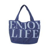 Mini sac bandoulière denim bleu foncé Alphabet Series