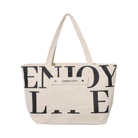 Sac cabas en toile blanc Alphabet Series