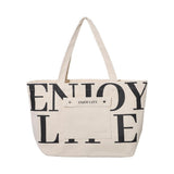 Sac cabas en toile blanc Alphabet Series
