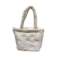 Sac fourre-tout blanc crème grand format avec trous Puff Series