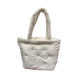 Sac fourre-tout blanc crème grand format avec trous Puff Series