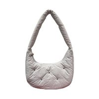 Sac bandoulière gris rembourré Puff Series