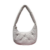 Sac bandoulière gris rembourré Puff Series