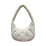 Sac bandoulière blanc crème avec trous Puff Series
