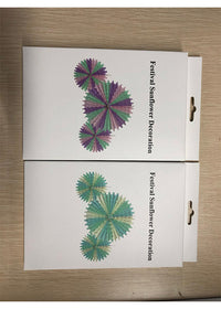 Rosaces en papier vert ou violet