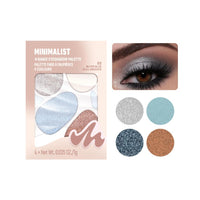 Palette de 4 fards a paupieres 03 Silver Blue Minimalist Series
