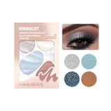Palette de 4 fards a paupieres 03 Silver Blue Minimalist Series