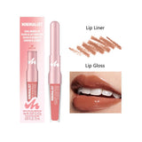 Duo crayon a levres et gloss double embout 02 Mocha Minimalist Series