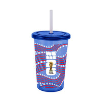 Gobelet plastique Etats Unis avec paille Fifa World Cup 2026