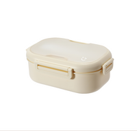 Lunch box ovale simple beige 920 ml Single layer Séries