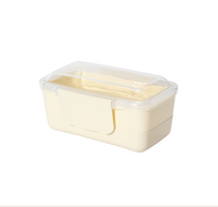 Lunch box portable double biege 800 ml Double layer Séries