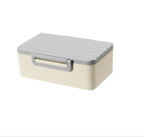 Lunch box rectangulaire rayée grise 830 ml Stiped Séries