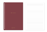 Carnet spirales A4 90 pages lie de vin Minimalisme Retro Collection