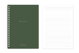 Carnet spirales A4 90 pages vert foncé Minimalisme Retro Collection