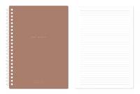 Carnet spirales A4 90 pages marron mocha Minimalisme Retro Collection