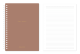 Carnet spirales A4 90 pages marron mocha Minimalisme Retro Collection