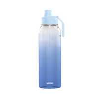Bouteille en plastique bleue 1000ml Dopamine Sports Straw Series