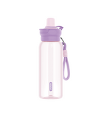 Bouteille plastique violette 700ml avec paille et sangle Solid Color Series