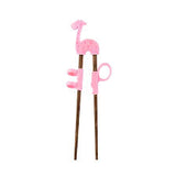 Baguettes pour enfants 20cm Girafe rose Tokyo Design Studio